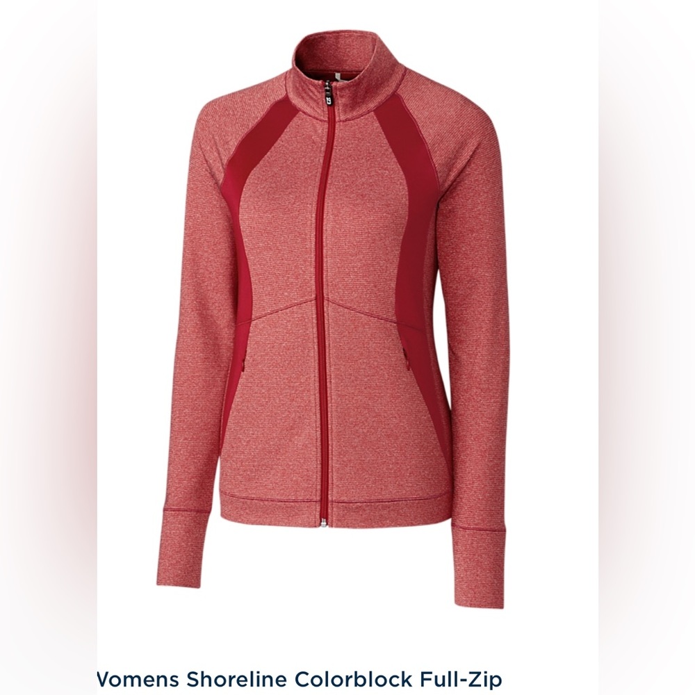 NWT: Women’s Large Cutter& Buck Shoreline Colorblock Full-Zip in